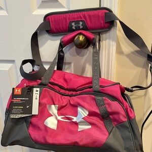 Under Armour Pink and Gray Travel Bag